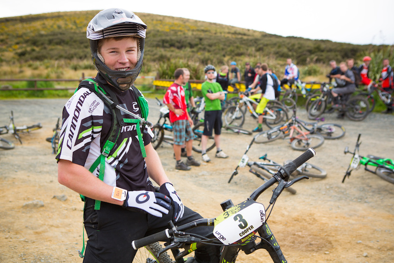 Cannondale Factory Racing rider and Commonwealth Games Gold Medalist Anton Cooper, of Christchurch, at the Urge 3 Peaks Enduro mountain bike race held in Dunedin, New Zealand, December 6-7, 2014.