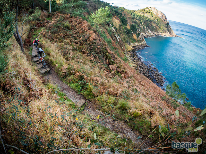 Basque coast singletrack. This isn t a trail we guide on often because it leads into the steps of death which most people wouldn t thank us for. It s nice riding the trails that you ride past all season.