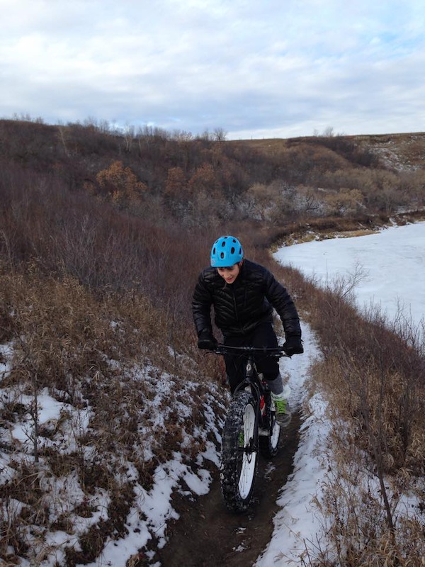 This was an early morning ride right before temps went above zero and everything turned to mud. I went back out the next day and stopped being able to move halfway through the ride from all the mud build up. I think I ended up spending more time cleaning the bike than riding. Photo Alan Sales.