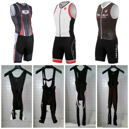 0 Castelli and Sugoi Cycling/Triathlon Clothes, Medium &amp; L