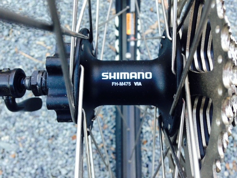 2014 WTB SX23 Shimano FH-M475 135mm x 10 and 15mm TA Disc wheelse