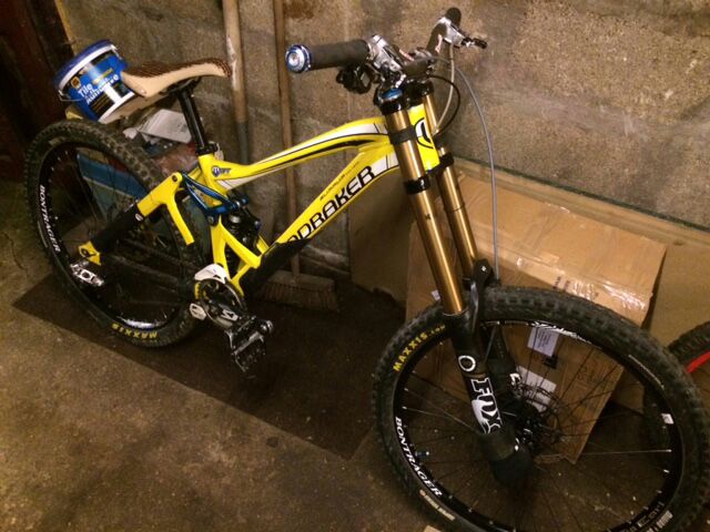 My new bike everything apart from forks, stem, brakes and bars but have all my parts and forks from my old bike to go on it pick it up wedensday stoked mondraker summum
