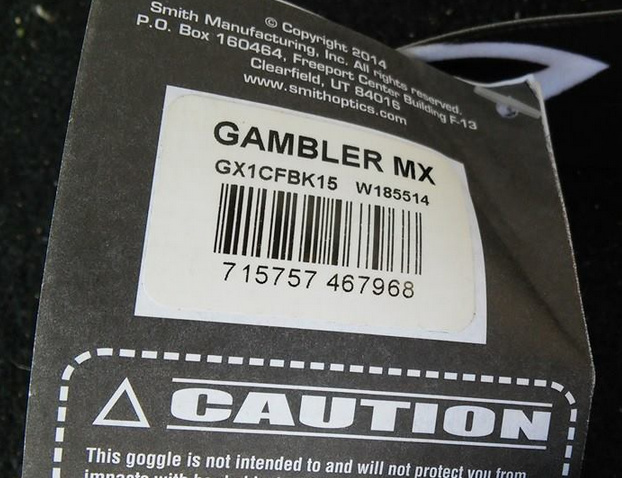0 Smith Gambler MX goggles