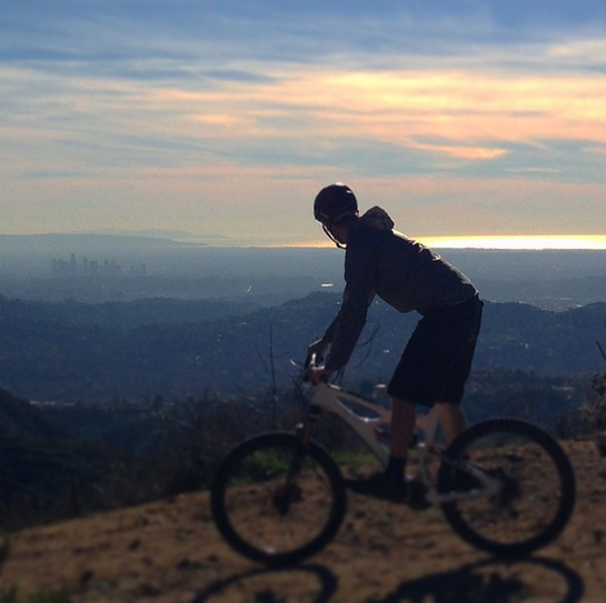 About to descent back down Brown Mountain Trail from the Ken Burton saddle as I check out the filthy city of LA and the ocean.