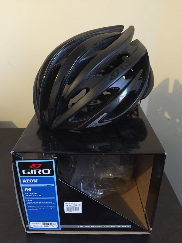 2014 Giro Aeon Road Helmet Black/Black Medium