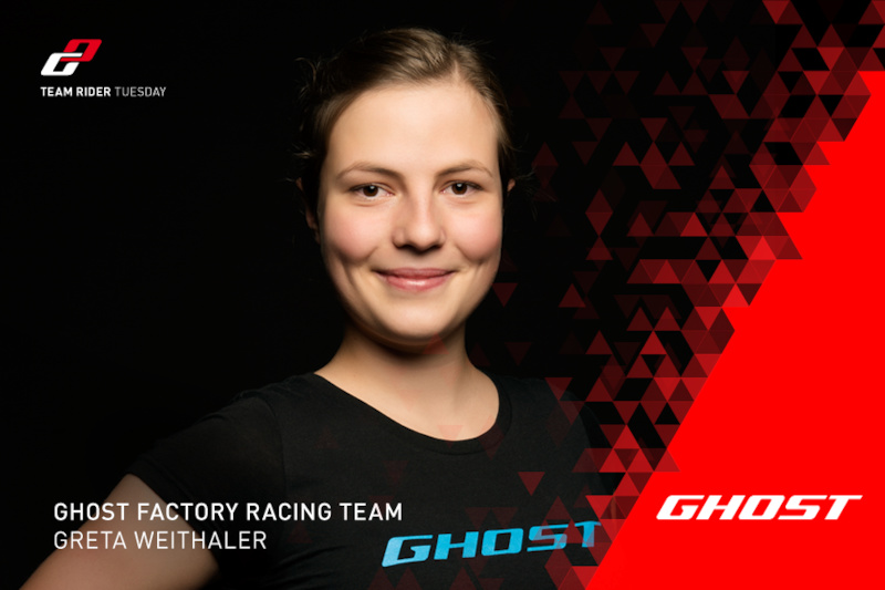 Greta was taught very early on what it meant to fight for something and to be ambitious. Sport was an important aspect of her family life and she enjoyed countless trail rides on Sunday afternoons as a youngster. She joined the Ghost Factory Racing Team in 2014. “I’m very proud to be taking the next step of my career with the GHOST Team. I have had so many positive experiences through biking and I am hoping that I will be able to do this sport for a long time with the same level of enthusiasm that I feel right now.”