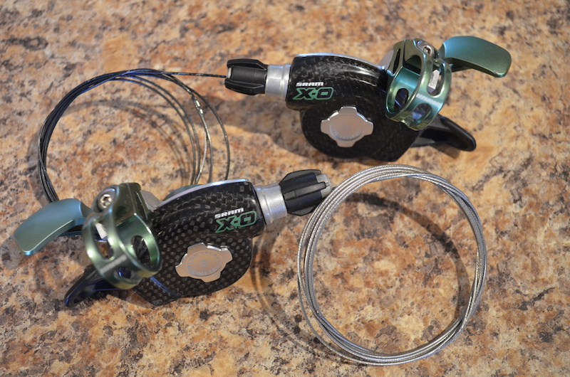Sram XO Shifters 3x9 GREEN For Sale