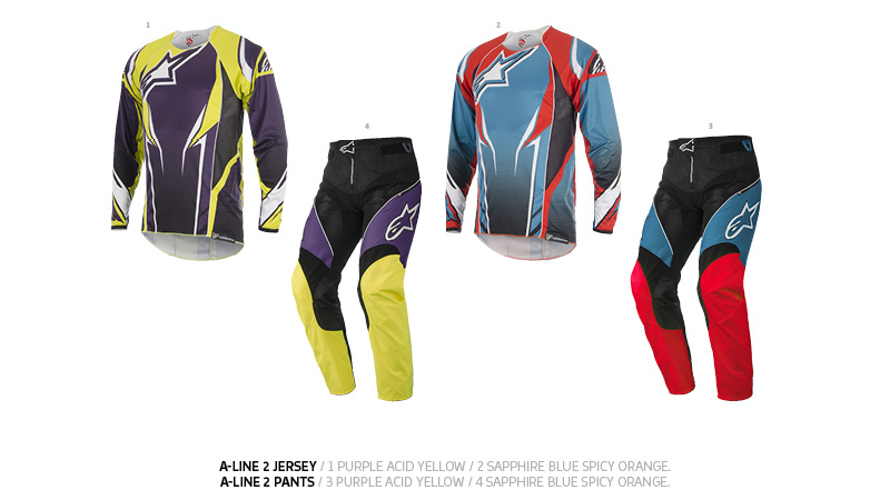 Alpinestars 2015 cycling collection - DH/BMX

A-Line 2 Jersey : MSRP $69,95 / 59,95 €
A-Line 2 Pants : MSRP $169,95 / 159,95 €