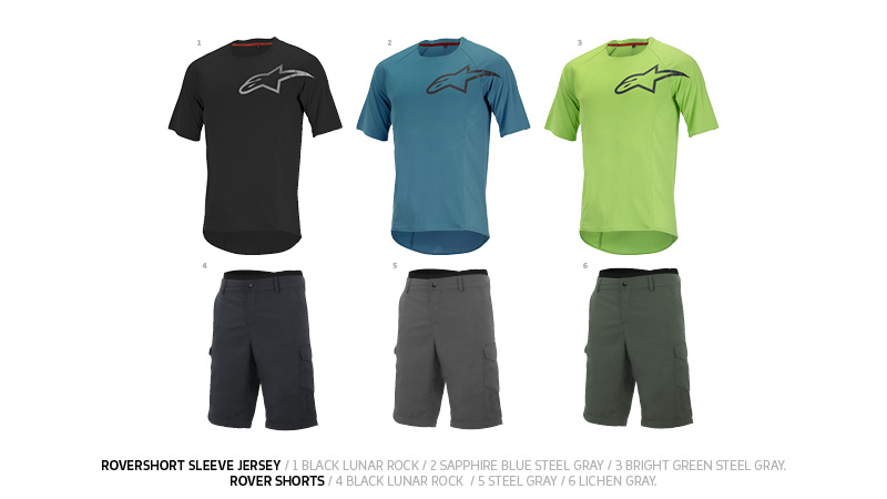 Alpinestars 2015 cycling collection - AM/Trail

Rover Jersey : MSRP $49,95 / 44,95 €
Rover Shorts : MSRP $89,95 / 79,95 €