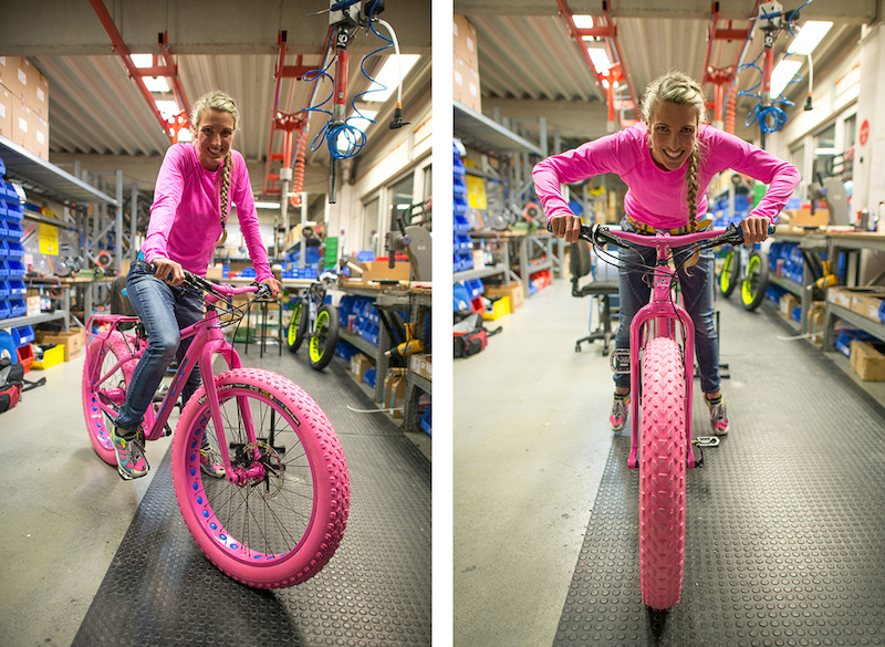 pink bicycles