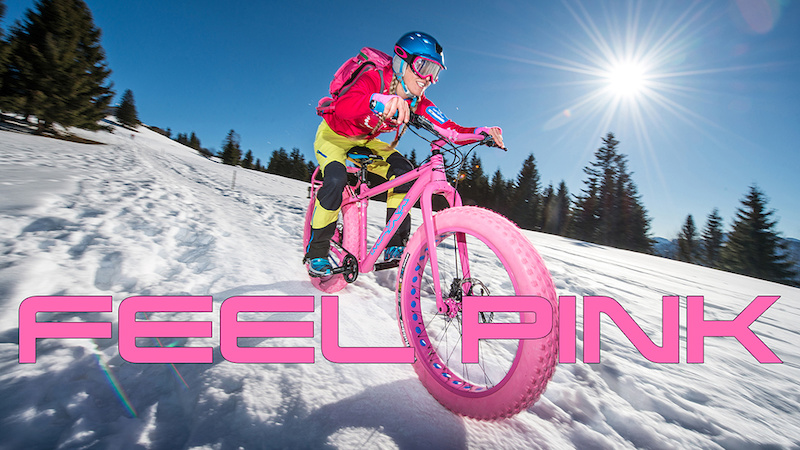 pink downhill bike