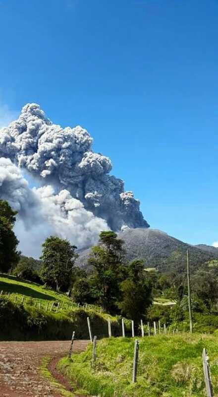 Volcano eruption 70km away from home, ashes took like 1 hour to arrive where I am