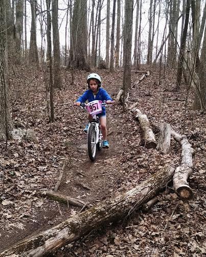 even girls were charging down the trail for the first race!