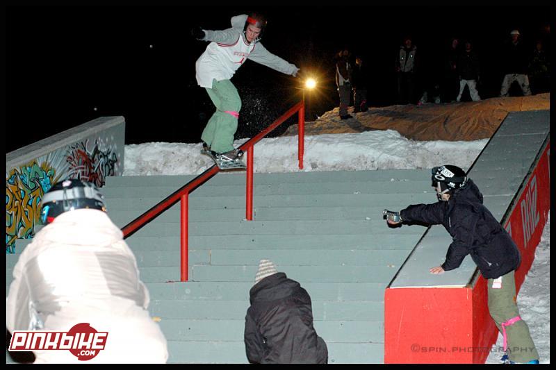 Sick slide on the rail-look at all the cameras
-pic by Spin Photography