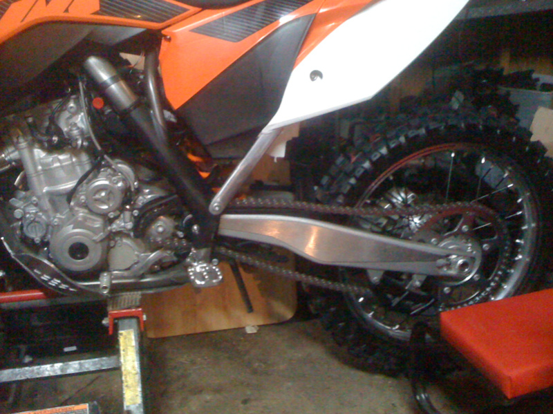 Some new jewellery on the KTM.