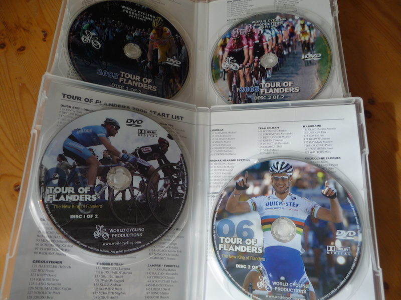 2005 Tour Of Flanders DVDs.