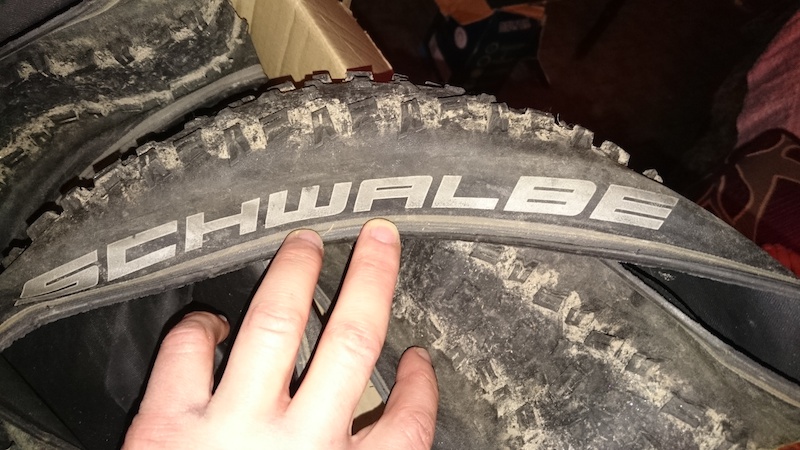 2014 Pair of Scwalbe Nobbly Nic tyres 650b