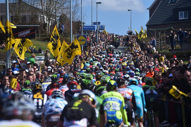 The peloton tackled numerous bergs and hills, large and small. Photo: Tim De Waele | TDWsport.com
Read more at http://velonews.competitor.com/2015/04/news/road/gallery-2015-ronde-van-vlaanderen_365506#qKKWzRJk85cHk6or.99