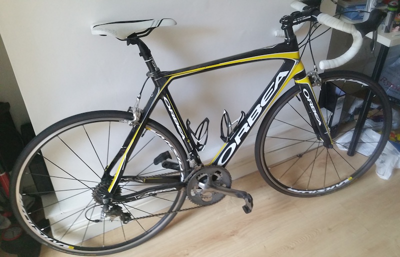 2014 Full Carbon Orbea Orca in Black &amp; Yellow, Frame Size 55c