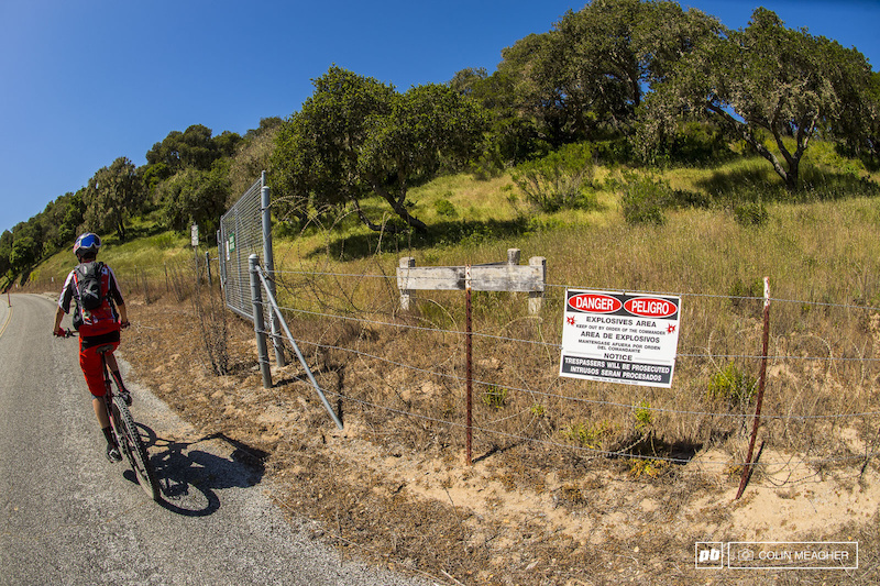 Yeah... don't go off trail on the transfers out at Sea Otter. Fort Ord used to be a US military training center. Lots of unexploded ordinance out there in them thar hills...
