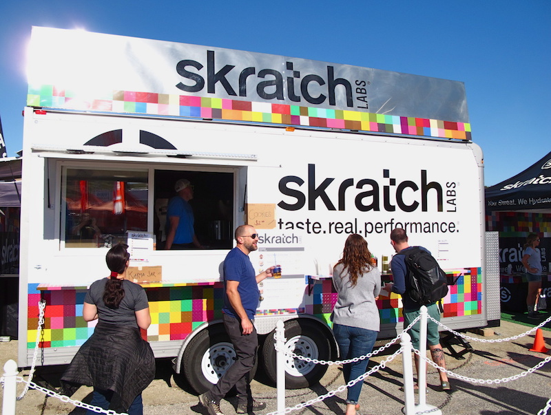 If you are looking for food that's good for you, you need to be eating here at the show. Look up skratch labs and start making your own healthier options at home, as I picked up their cook book last year and it's been a game changer for my mid season diet.