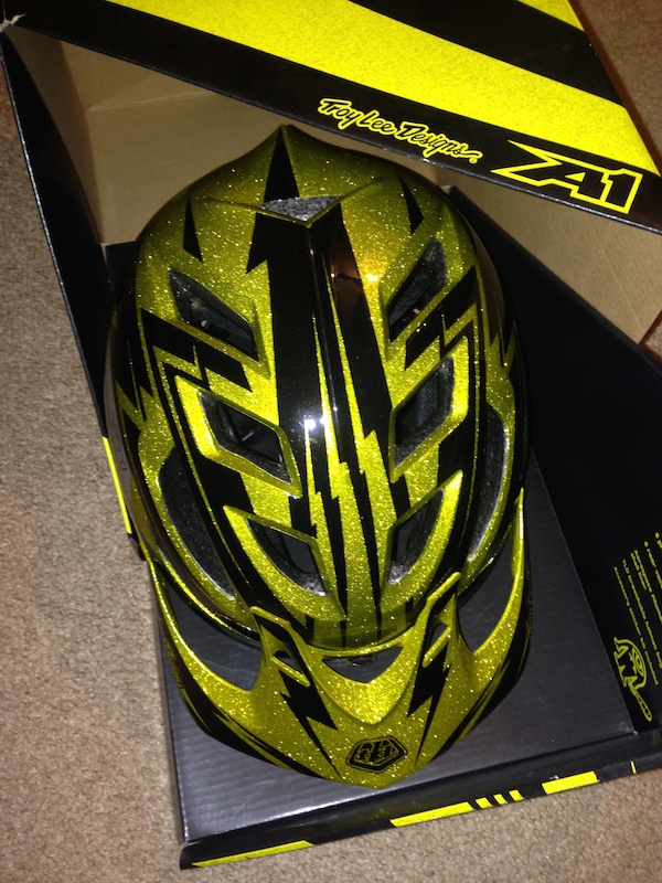 2014 Like New TroyLee Designs A1 Cyclops Gold Helmet