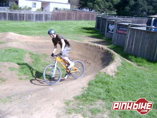 riding the pump track