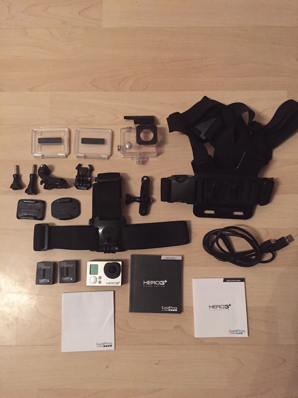 2014 GoPro Hero 3+ Silver w/extra mounts/accessories/battery For Sale