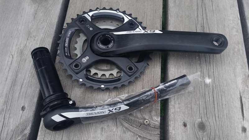 Pédalier SRAM Truvativ X9 BB30 175mm Pour VTT - 2x10 (36T X 22T) - Noir Et Rouge - Occasion
