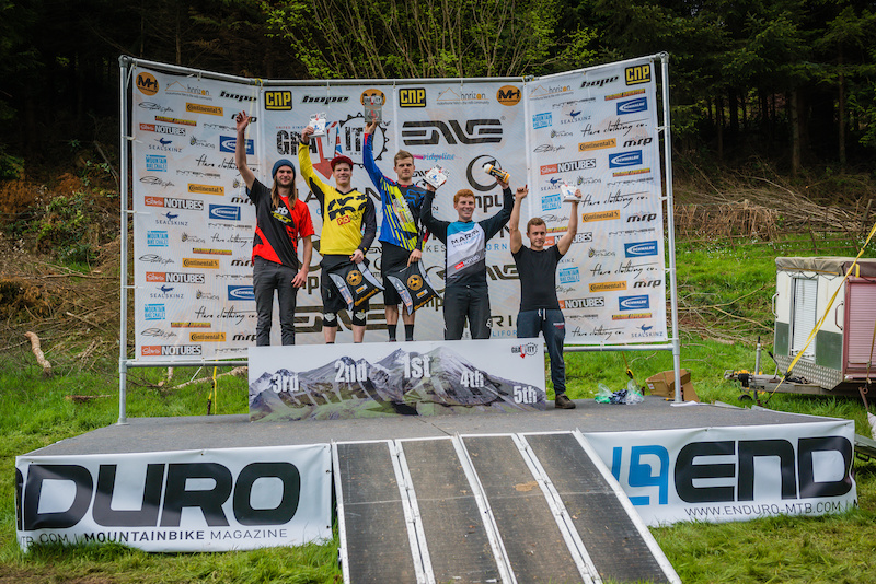 Gareth Brewin on the podium for SB Gravity GT at round 1 of UKGE series