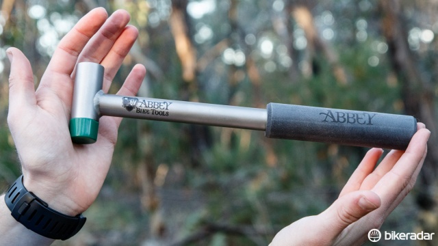 Titanium hammer by Abbey Bike Tools with ESI grip!.