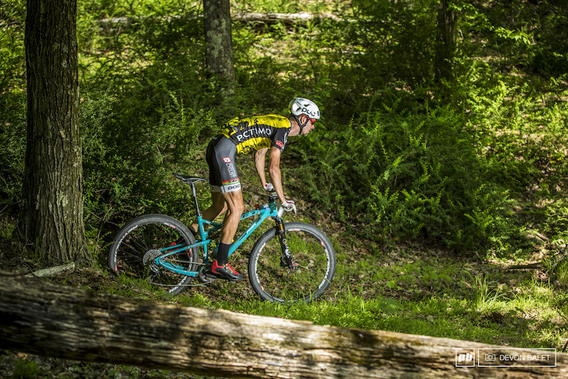 Payson McElveen seems almost too comfortable today. He has had a strong first two days holding the overall GC.