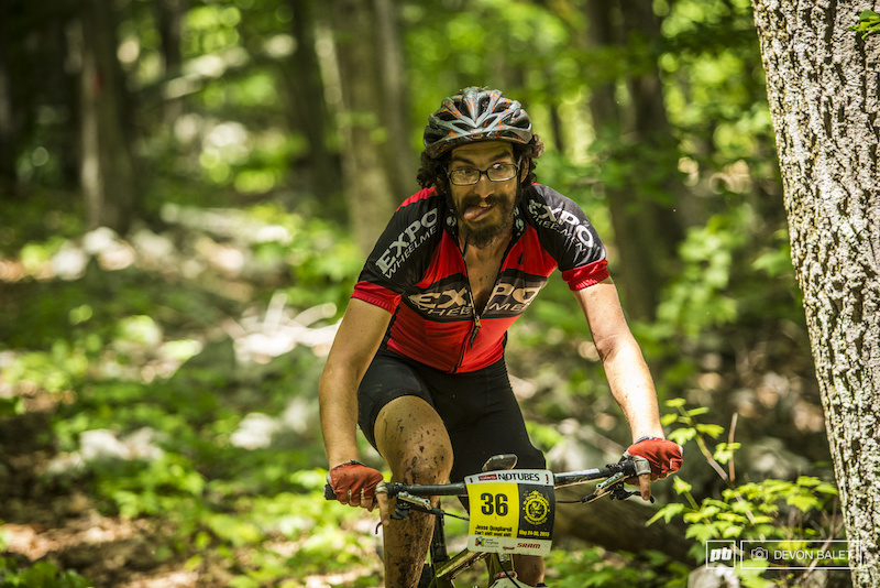 Jesse Quagliaroli had a great day on his singlespeed today taking the stage win. After a rough go on stage two he is edging his way back to the front of the singlespeed race.