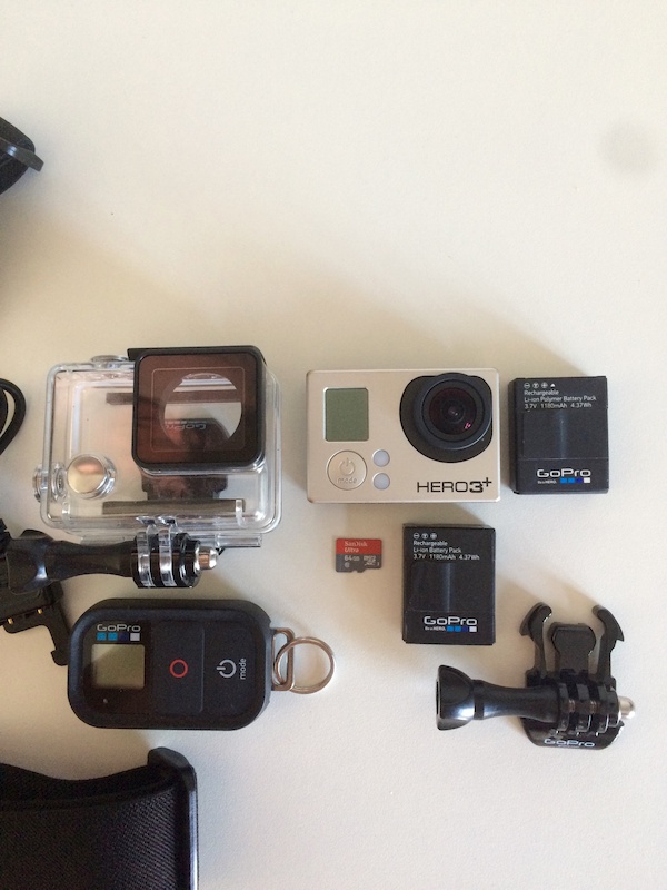 2014 GOPRO HERO 3+ BLK Edition + extras and CHESTY mount