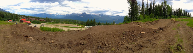 3 of the new jumps at the end of the Jump Line. photo Emile Lavoie