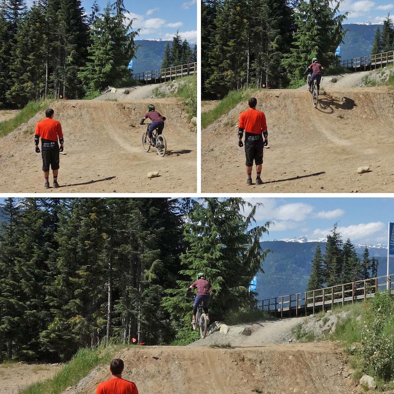 Shadowing a lesson at the Whistler Mountain Bike Park