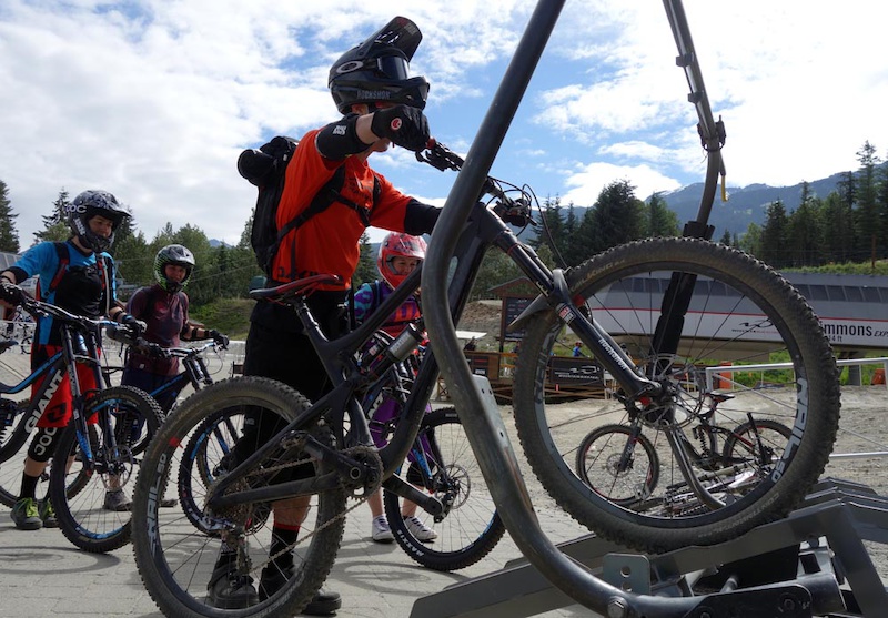Shadowing a lesson at the Whistler Mountain Bike Park