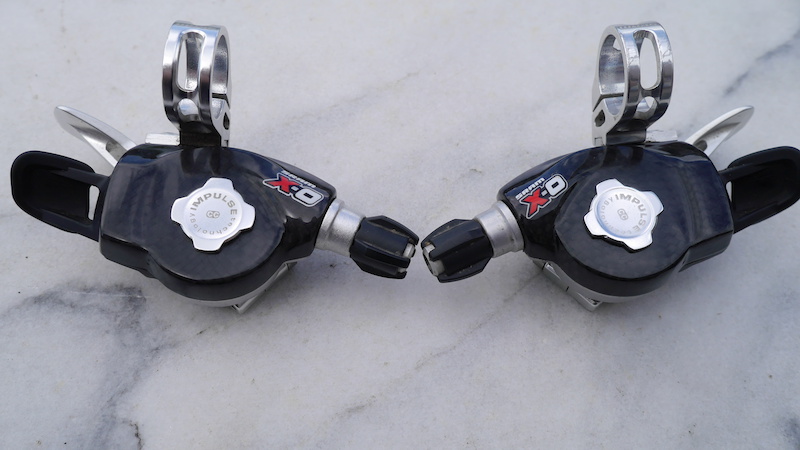 2013 SRAM carbon XO shifters 9sp front and bcak