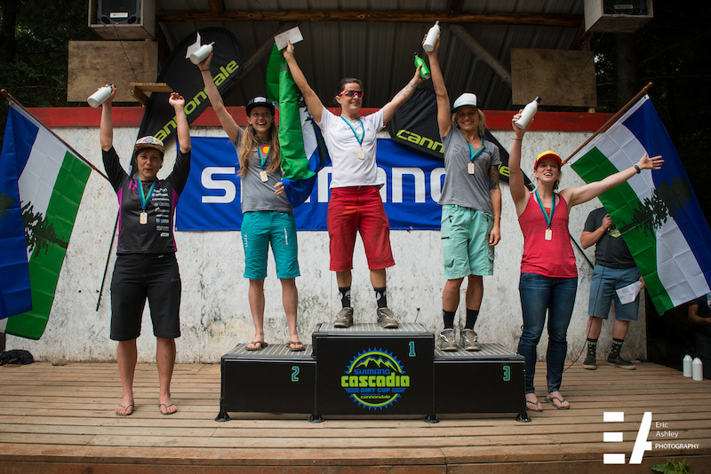 2015 Cascadia National Enduro Pro Women Podium.