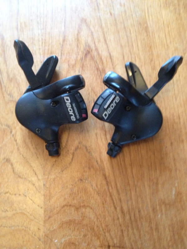 0 Shimano Deore 3x9 speed dual release shifters