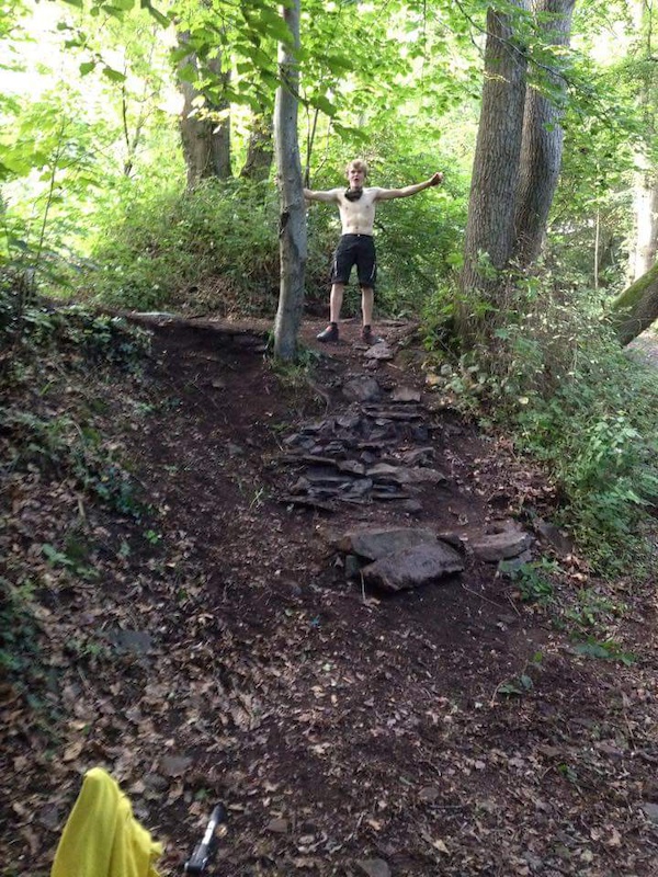 After. Started building a trail up the local woods, gonna be pretty cool when its done!