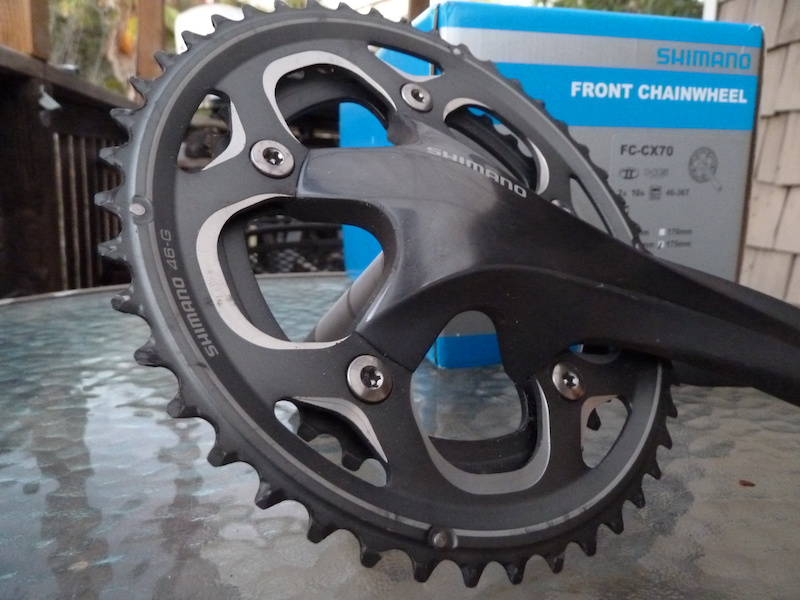 0 Shimano FC-CX70 2x 10s 46-36T Crankset Cyclocross