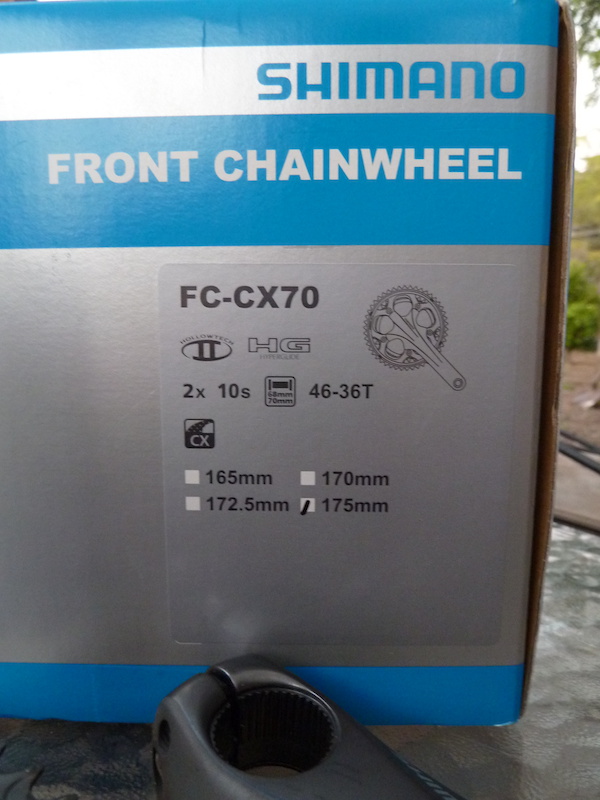 0 Shimano FC-CX70 2x 10s 46-36T Crankset Cyclocross