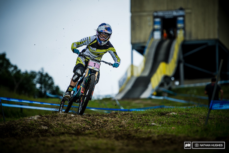 Numero uno, Rachel Atherton, has 4.51 seconds to play with on the rest of the field.