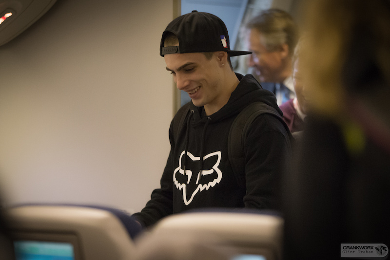 Sharing air with Anthony Messere flying out of YVR Airport in Vancouver British Columbia. Photo by clint trahan Crankworx