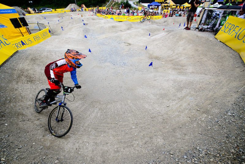 Atis SCERBINIS LAT on his way to victory during the Rookies Pumptrack Challenge during the Kona International Rookies Games in Tyrol Austria on August 7 2015. Free image for editorial usage only Photo by Felix Oesterle