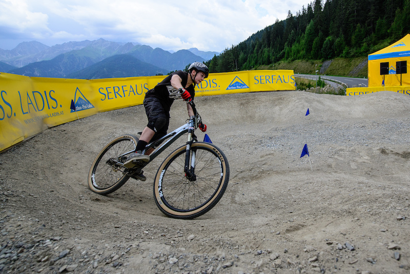 Fabian BURGARD GER on his last meters to finish during the Rookies Pumptrack Challenge during the Kona International Rookies Games in Tyrol Austria on August 7 2015. Free image for editorial usage only Photo by Felix Oesterle