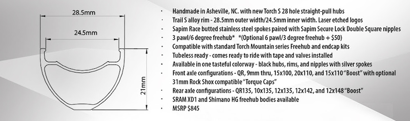 Industry Nine Trail S rim and specs, 2015