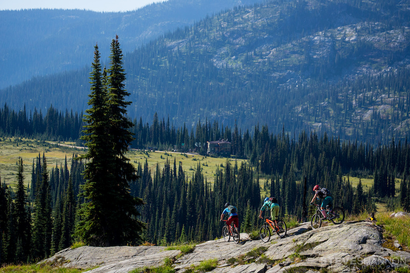 Featured rock slabs above the lodge.