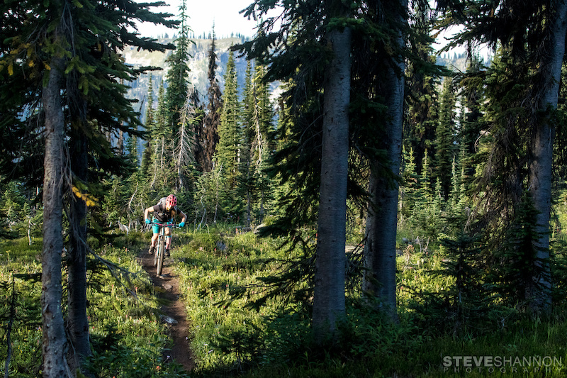 Climbing up the Sol Lake trail.